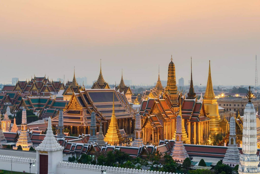 Vista aérea do Templo Wat Phra Kaew na Tailândia