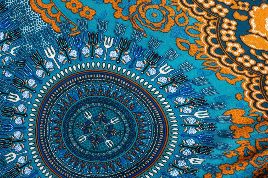 estampa de mandala calça flor da calça thai