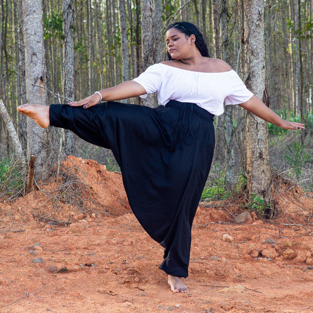 Plus Size Saruel Feminina Clothing CalÇa Saruel Preta Feminina