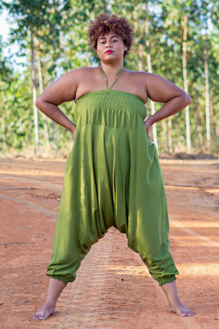 Calça Clássica Verde Plus Size