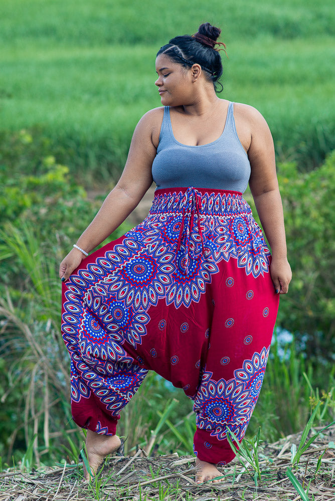 Calça Lótus Vermelha Plus Size