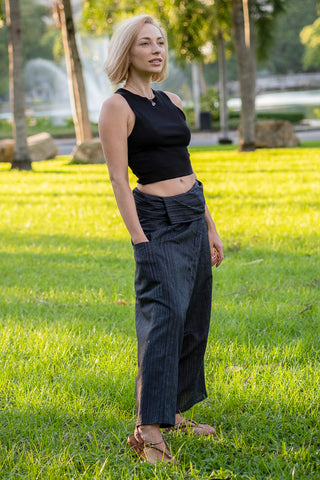 Calça Pescador Cinza