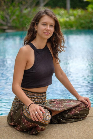 Calça Pavão Verde Escuro_