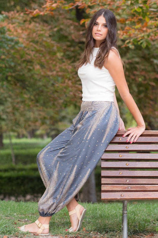 Calça Pena Azul Cinza_