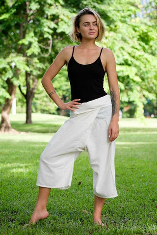 Calça Pescador 3/4 Branca_