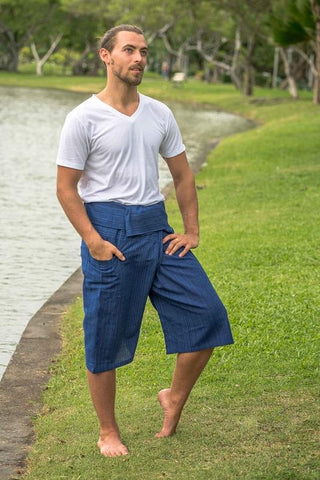 Calça Pescador 3/4 Azul para Homem_