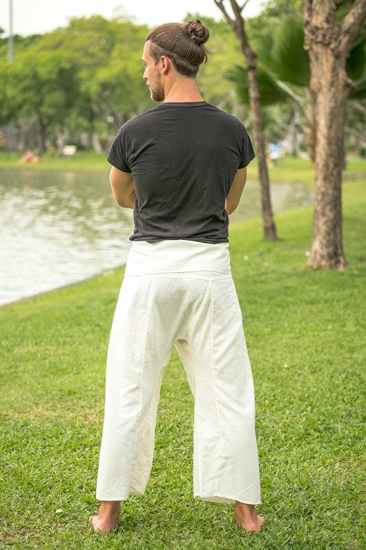 Cal a envelope branca masculina de amarrar em 100 algod o