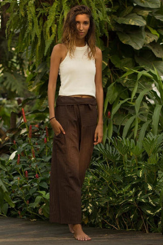 Calça Pescador Marrom_