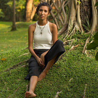 Calça Pescador 3/4 Cinza_