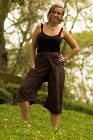 Calça Pescador 3/4 Marrom_