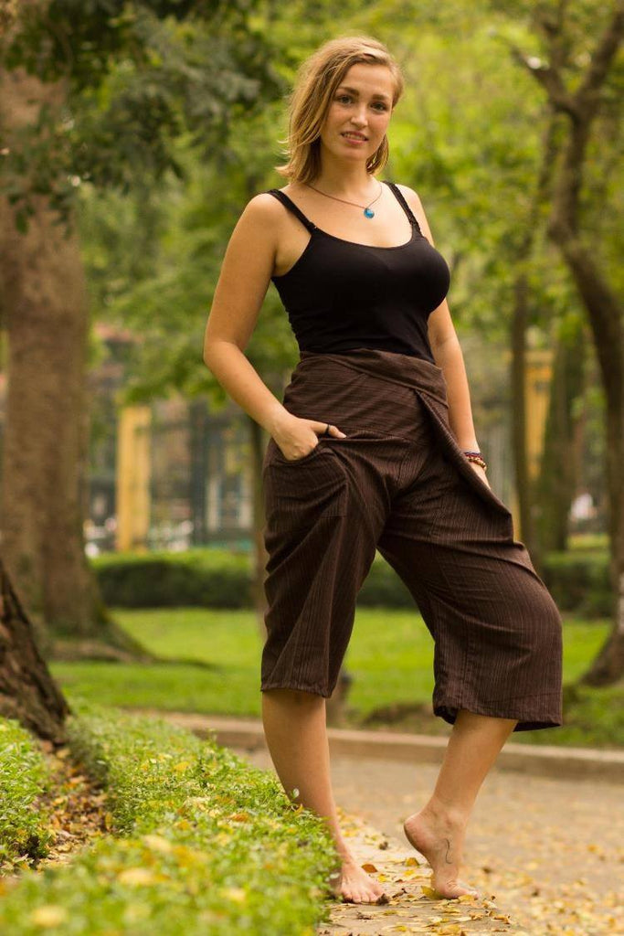 Calça Pescador 3/4 Marrom_