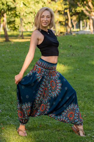 Calça Lótus Turquesa mulher parque