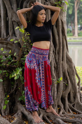 Calça Lótus Vermelha arvore