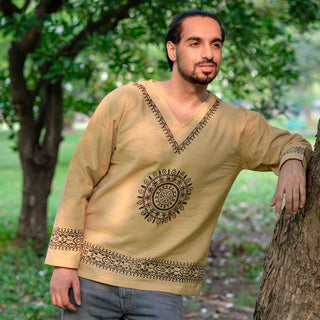 Camisa Mandala Bege_