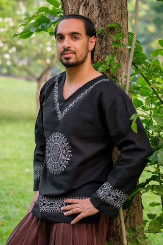 Camisa Mandala Preta_