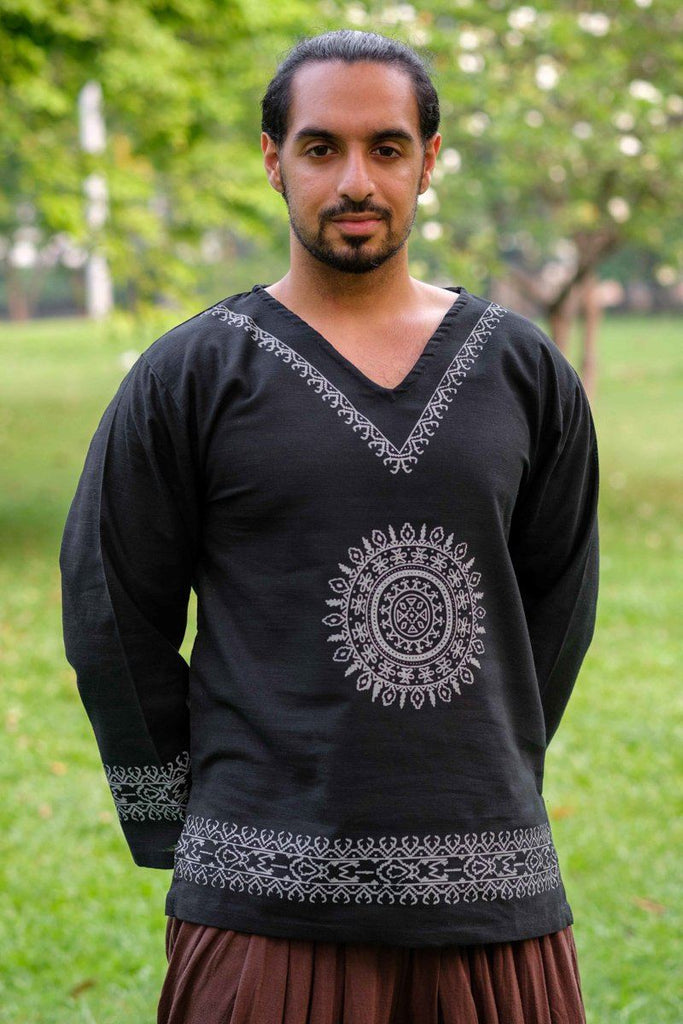Camisa Mandala Preta_