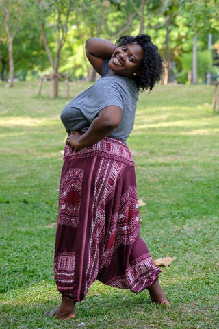 Calça Thai Bordô Plus Size_